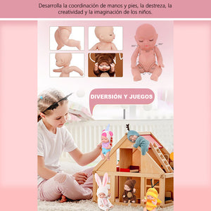 Mini muñecas bebé realistas con ropa