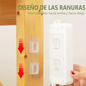 Ganchos de Pared Adhesivos de Doble Cara Reutilizables