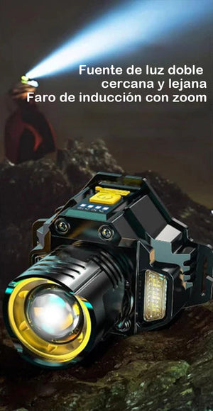 Faro delantero recargable con sensor superbrillante