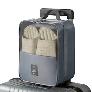 Bolsa de zapatos de viaje de doble capa, bolsa de zapatos impermeable y plegable, organizador, necesidades diarias