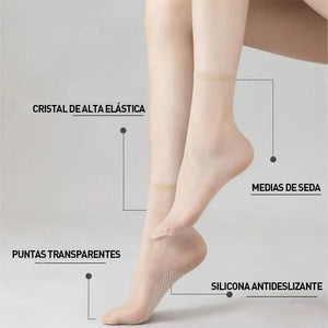 Calcetines tobilleros ultratransparentes y antideslizantes: elegancia transpirable para uso diario