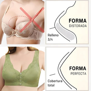 Sujetador cómodo y práctico con tapeta de botones en la parte delanteraf