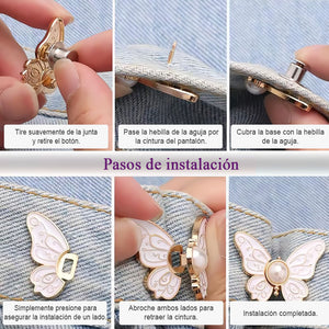 ✨Paquete de 4 botones de mariposa desmontables🦋