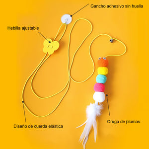 Juguete interactivo para gatos que rebota en la puerta