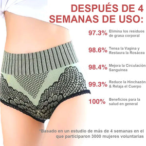 Ropa interior de algodón de cintura alta para mujer