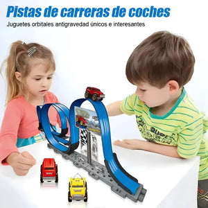 Coche de ferrocarril antigravedad para niños, juguete educativo de montaje DIY