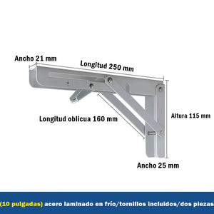 Soporte de pared con soporte triangular (2 piezas)