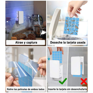 Trampa para insectos voladores de doble cara para interiores: atrapamoscas, mosquitos, polillas y más.