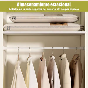 👕Bolsillo colgante que ahorra espacio con cremallera autocomprimible