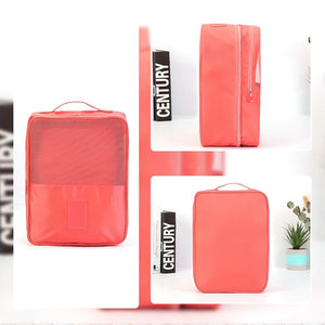 Bolsa de zapatos de viaje de doble capa, bolsa de zapatos impermeable y plegable, organizador, necesidades diarias