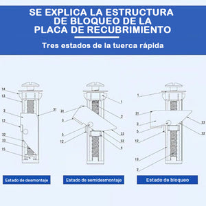 Kit de pernos de fijación para asiento de inodoro de alta resistencia