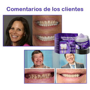 Polvo mineral para restauración dental