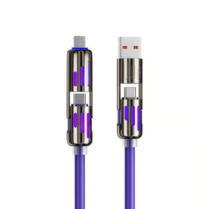 Cable de carga USB 4 en 1 mFish carga rápida MAX 240W