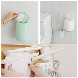 Ganchos de Pared Adhesivos de Doble Cara Reutilizables