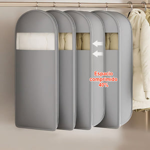 👕Bolsillo colgante que ahorra espacio con cremallera autocomprimible
