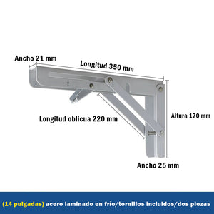 Soporte de pared con soporte triangular (2 piezas)