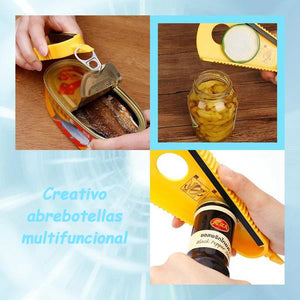 Abrebotellas multifuncional creativo