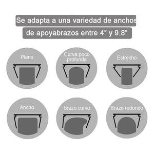 Reposabrazos de sofá con mesa auxiliar de madera