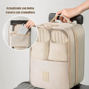 Bolsa de zapatos de viaje de doble capa, bolsa de zapatos impermeable y plegable, organizador, necesidades diarias