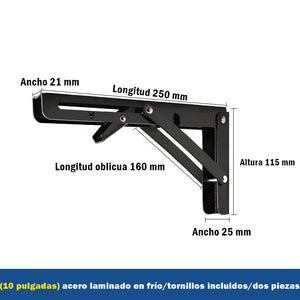 Soporte de pared con soporte triangular (2 piezas)