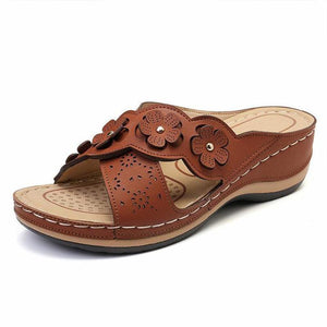 Sandalias de Cuña con Flores