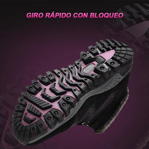 Botines de piel con vellosidades
