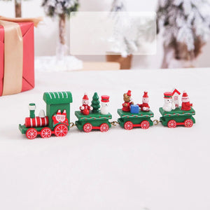 Adornos de Navidad tren de madera