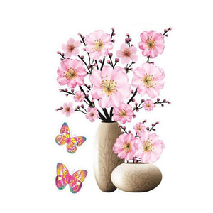 Adhesivo de pared autoadhesivo florero 3D