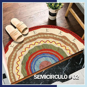 Alfombra de suelo semicircular