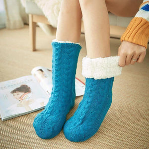 Calcetines Antideslizantes, Tejido de Felpa Extra Larga