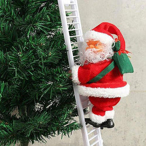 Escalera de felpa eléctrica Papá Noel que sube