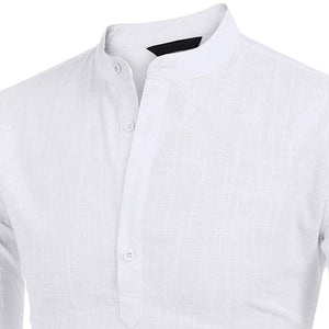 Camiseta casual de lino y algodón para hombre