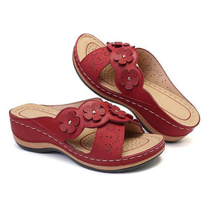 Sandalias de Cuña con Flores