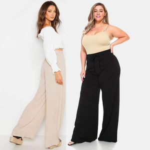 Pantalones Anchos de Seda para Mujer