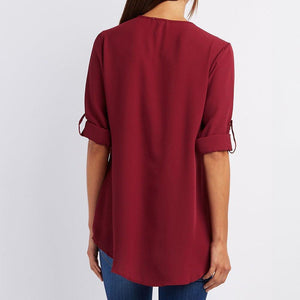 Camiseta Casual con Cuello en V