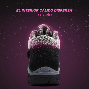 Botines de piel con vellosidades