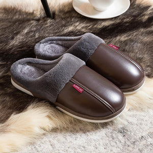 Zapatillas PU impermeables y antideslizantes a prueba de pelusas