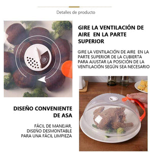 Tapa de plato de microondas