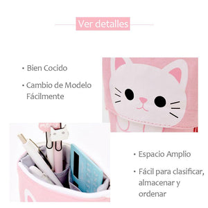 Estuche de Bolígrafos y Lápices de Gato