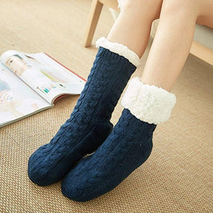 Calcetines Antideslizantes, Tejido de Felpa Extra Larga