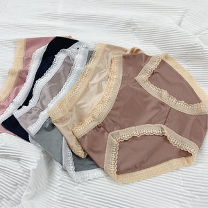 Bragas de seda real para mujeres de encaje