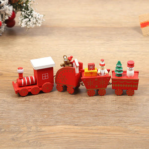Adornos de Navidad tren de madera
