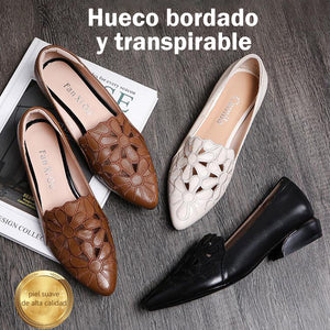 Zapatos de punta hueca para mujer