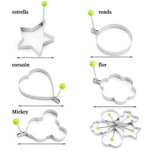 Moldes para huevos fritos de acero inoxidable