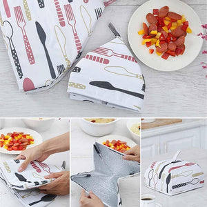 Tapa de Retención de Calor Plegable para Alimentos