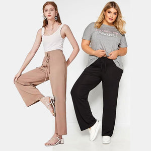 Pantalones Anchos de Seda para Mujer