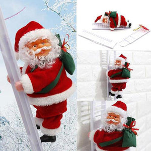 Escalera de felpa eléctrica Papá Noel que sube
