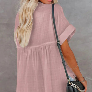 Camiseta de verano transpirable y cómoda con cuello de pico