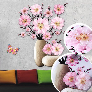 Adhesivo de pared autoadhesivo florero 3D