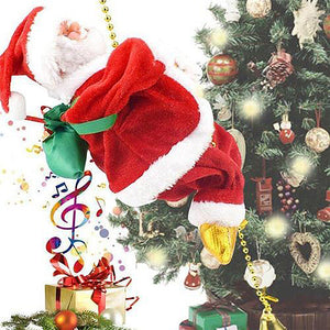 Escalera de felpa eléctrica Papá Noel que sube